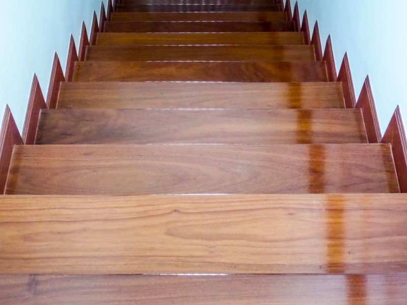 Cherry Wood Steps Installation