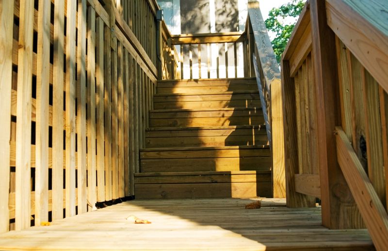 Cherry Wood Steps Installation
